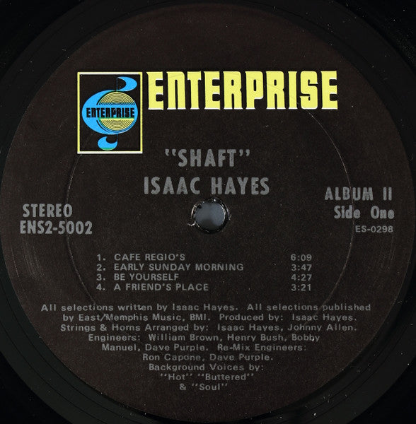 Isaac Hayes - Shaft - VG+ 2 LP Record 1971 Enterprise USA Original Press Vinyl - Soundtrack / Funk / Soul-Jazz - Shuga Records