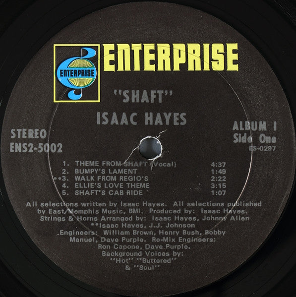 Isaac Hayes - Shaft - VG+ 2 LP Record 1971 Enterprise USA Original Press Vinyl - Soundtrack / Funk / Soul-Jazz - Shuga Records