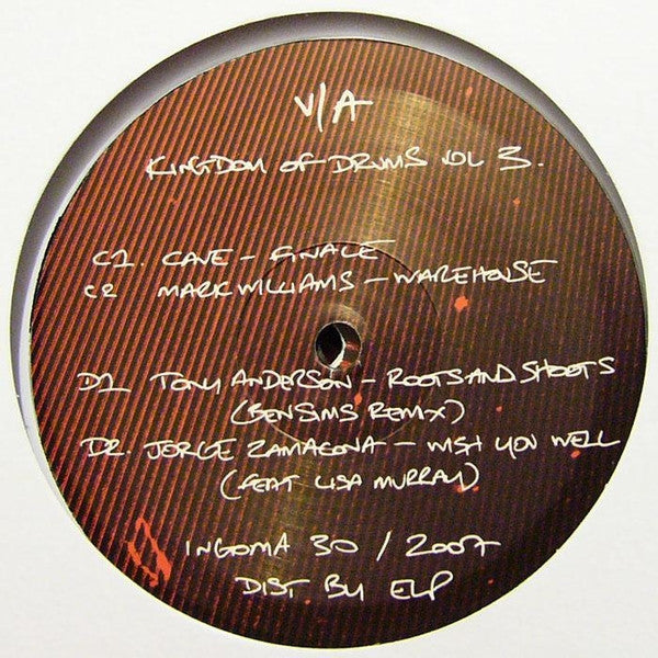 Ben Sims / Paul Mac/ Mark Boom/ Kehso - Kingdom Of Drums Vol. 3 - New 2 LP Record 2007 Ingoma UK Vinyl - Techno / Hardgroove / Tribal - Shuga Records