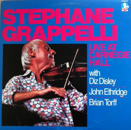 Stéphane Grappelli – Live At Carnegie Hall - Mint- LP Record 1983 Doctor Jazz USA Vinyl - Jazz - Shuga Records