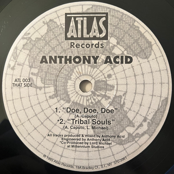 Anthony Acid - Phony Alibis - Mint- 12" Single Record 1993 ATLAS USA Vinyl - Tribal House / Deep House - Shuga Records