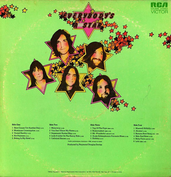 The Kinks - Everybody's In Showbiz - VG+ 2 LP Record 1972 RCA Victor Original Vinyl & Insert - Pop Rock / Classic Rock - Shuga Records