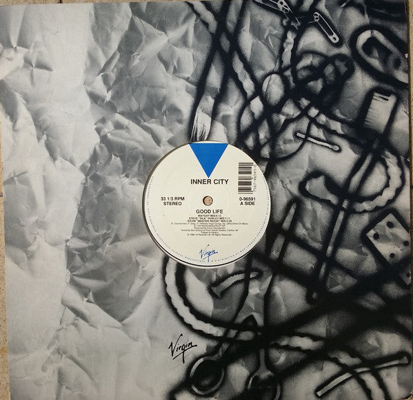 Inner City - Good Life - VG+ 12" Single Record 1988 Virgin USA Vinyl - Chicago House / Acid House - Shuga Records