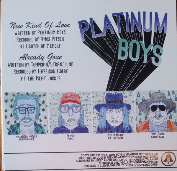 Platinum Boys - New Kind Of Love / Already Gone - New 7" Single Record 2017 Maximum Pelt Colored Vinyl - Chicago Garage Rock - Shuga Records