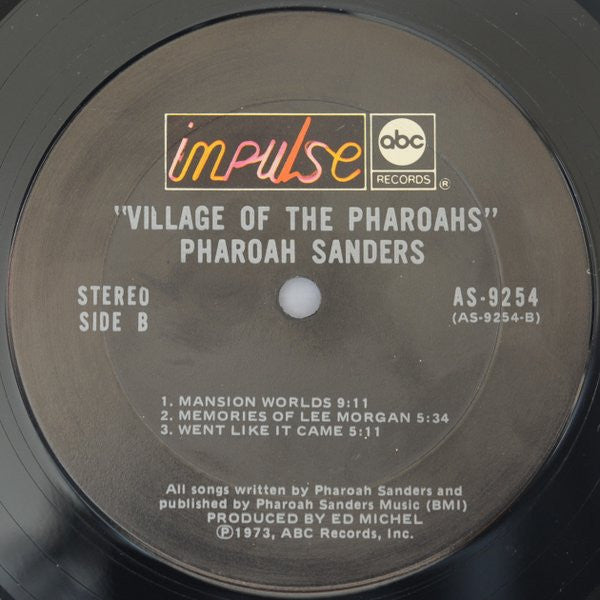 Pharoah Sanders Featuring Sedatrius Brown - Village Of The Pharoahs - VG+ (VG Cover) LP Record 1973 Impulse USA Original Vinyl - Free Jazz / Avant-garde Jazz / Modal - Shuga Records