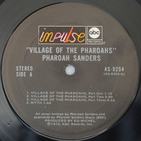 Pharoah Sanders Featuring Sedatrius Brown - Village Of The Pharoahs - VG+ (VG Cover) LP Record 1973 Impulse USA Original Vinyl - Free Jazz / Avant-garde Jazz / Modal - Shuga Records