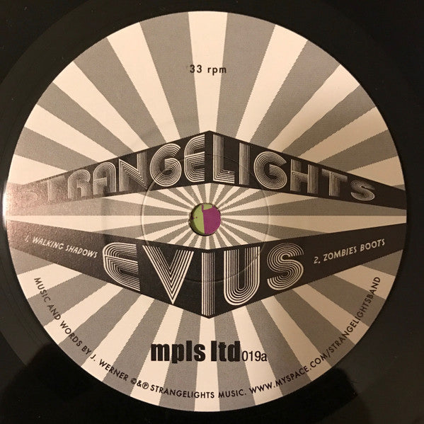 Strange Lights - Evius - New 7" EP Record 2009 MPLS Ltd Susstones Minneapolis vinyl - Indie Rock
