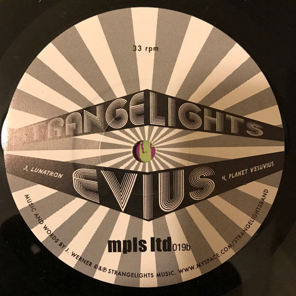 Strange Lights - Evius - New 7" EP Record 2009 MPLS Ltd Susstones Minneapolis vinyl - Indie Rock