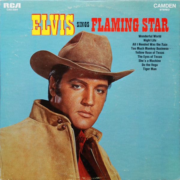Elvis Presley - Elvis Sings "Flaming Star" (1968) - VG+ LP Record 1969 RCA Camden USA Stereo Vinyl - Rock & Roll / Soundtrack - Shuga Records