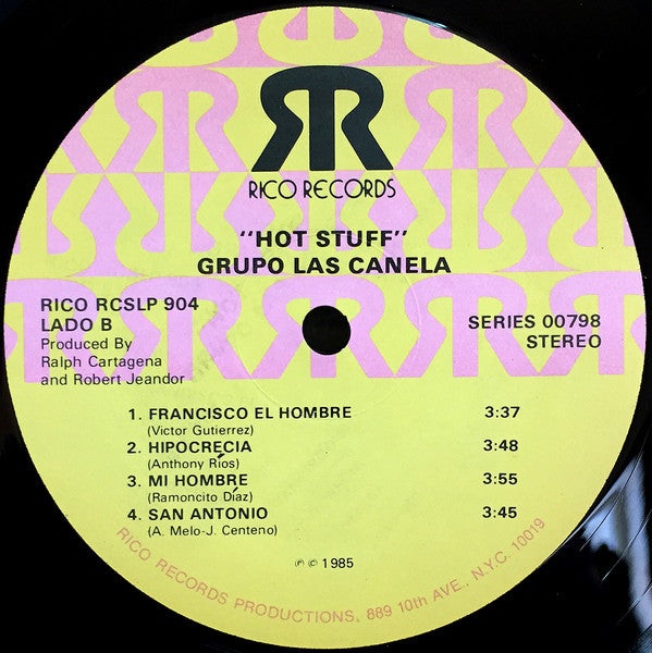 Grupo Las Canela - Hot Stuff - VG+ LP Record 1985 Rico USA Vinyl - Latin / Merengue - Shuga Records