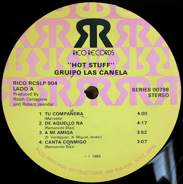 Grupo Las Canela - Hot Stuff - VG+ LP Record 1985 Rico USA Vinyl - Latin / Merengue - Shuga Records