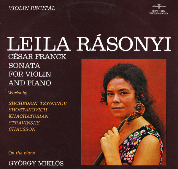 Leila Rásonyi & György Miklós - Tzyganov, Shostakovich, Stravinsky, Chausson - Violin Recital - Mint- LP Record 1976 Hungaroton Hungary Vinyl - Classical - Shuga Records