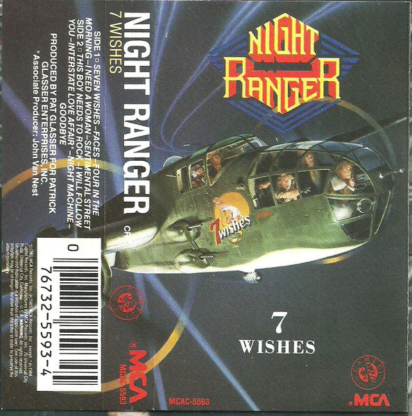 Night Ranger - 7 Wishes - VG+ Cassette 1985 MCA Tape - Hard Rock - Shuga Records