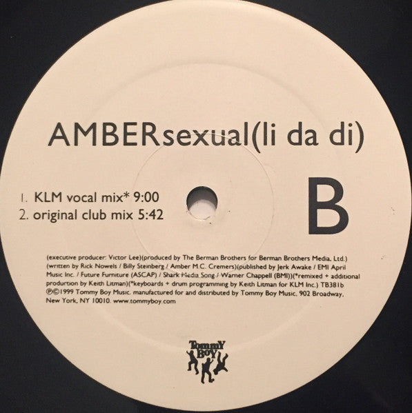 Amber - Sexual (Li Da Di) - Mint- 12" Single Record 1999 Tommy Boy USA Vinyl - House - Shuga Records