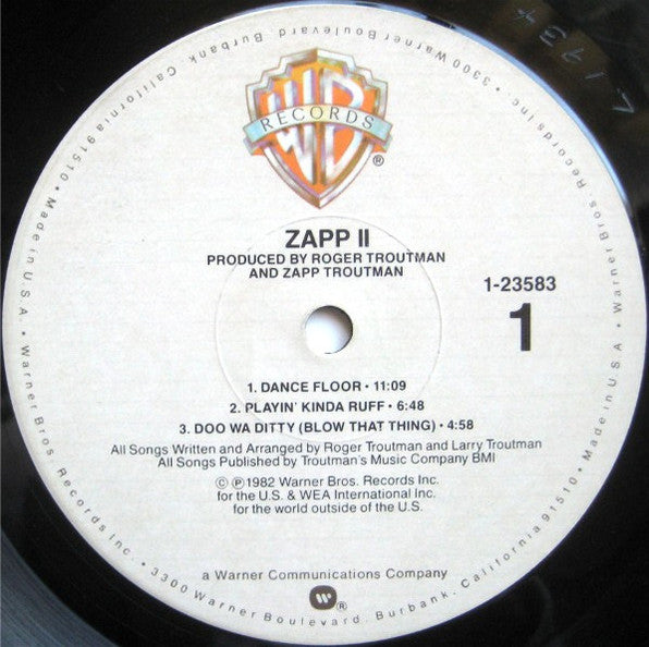 Zapp - Zapp II - VG+ (VG- cover) LP Record 1982 Original USA - P.Funk / Soul / Funk - Shuga Records