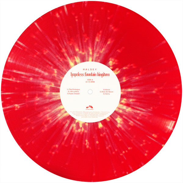 Halsey - Hopeless Fountain Kingdom - Mint- LP Record 2017 Astralwerks Indie Exclusive Red w/ Yellow Splatter Vinyl & Download - Pop Rock / Synth-pop