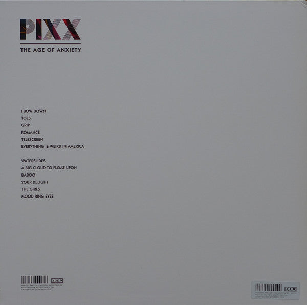 Pixx - The Age Of Anxiety - New LP Record 2017 UK 4AD Random Colored Vinyl & Download - Pop Rock / Electronic - Shuga Records
