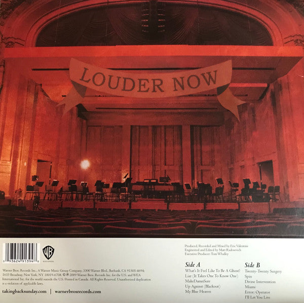 Taking Back Sunday - Louder Now (2006) - LP Record 2017 Warner USA Gold Vinyl - Alternative Rock / Pop Punk / Emo