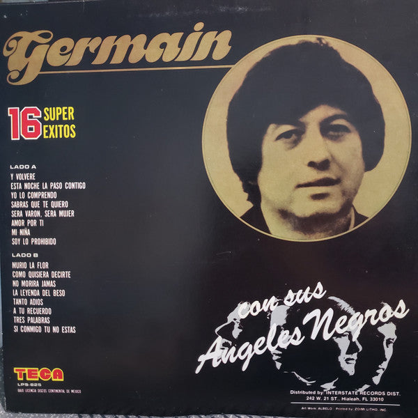 Germain Con Sus Angeles Negros - 16 Super Exitos - VG+ LP Record 1983 Teca USA Vinyl - Latin / Pop - Shuga Records