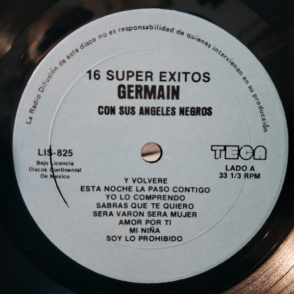 Germain Con Sus Angeles Negros - 16 Super Exitos - VG+ LP Record 1983 Teca USA Vinyl - Latin / Pop - Shuga Records