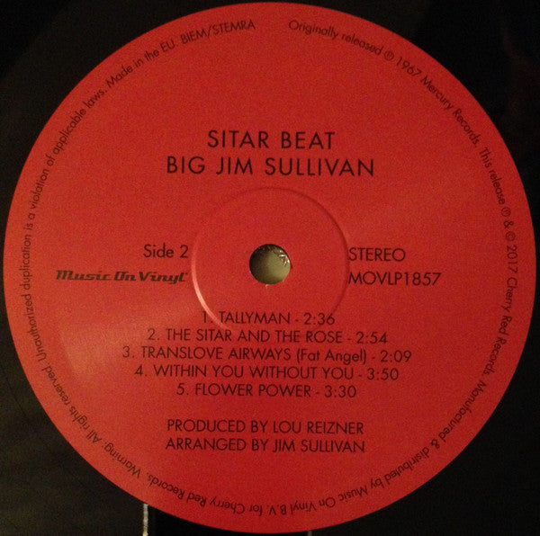 Big Jim Sullivan - Sitar Beat (1967) - Mint- LP Record 2017 Music On Vinyl Europe 180 gram Vinyl - Jazz / Lounge / Psychedelic - Shuga Records
