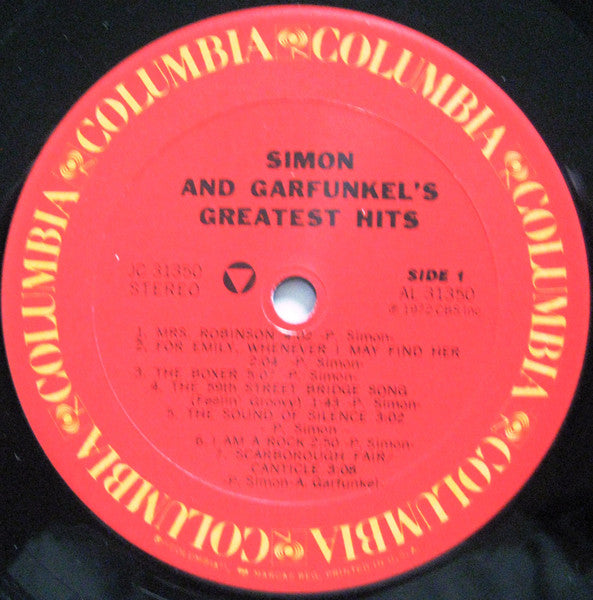 Simon & Garfunkel - Simon And Garfunkel's Greatest Hits (1972) - Mint- LP Record 1985 Columbia USA Vinyl - Pop Rock / Folk Rock - Shuga Records