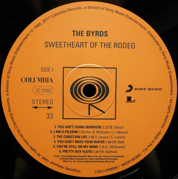 The Byrds - Sweetheart Of The Rodeo (1968) - Mint- LP Record 2017 Columbia Europe 180 gram Vinyl - Classic Rock / Folk Rock - Shuga Records