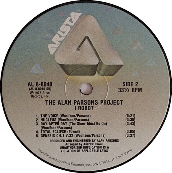 The Alan Parsons Project - I Robot - Mint- LP Record 1977 Arista USA Vinyl - Prog Rock - Shuga Records