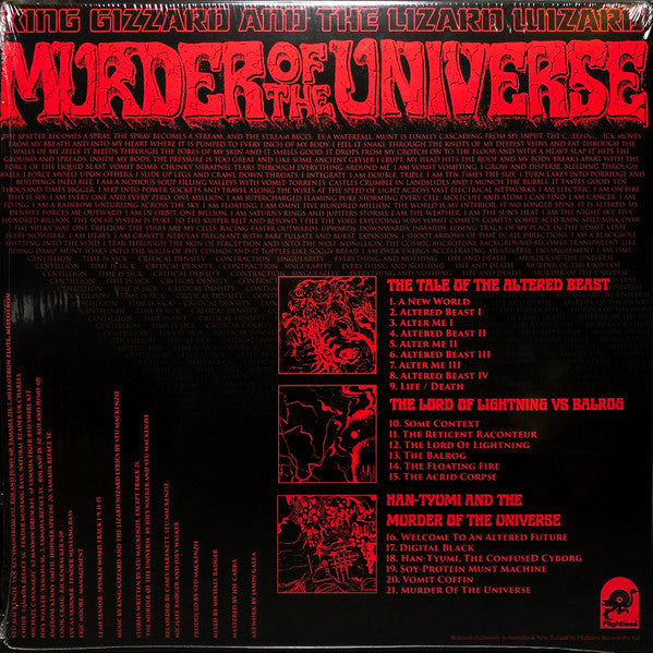 King Gizzard And The Lizard Wizard – Murder Of The Universe - New LP Record 2017 Flightless Australia Vomit Coffin Edition Vinyl, Book, Giant 24' x 24" Promo Poster, 2x Promo Stickers & Download - Psychedelic Rock / Garage Rock - Shuga Records