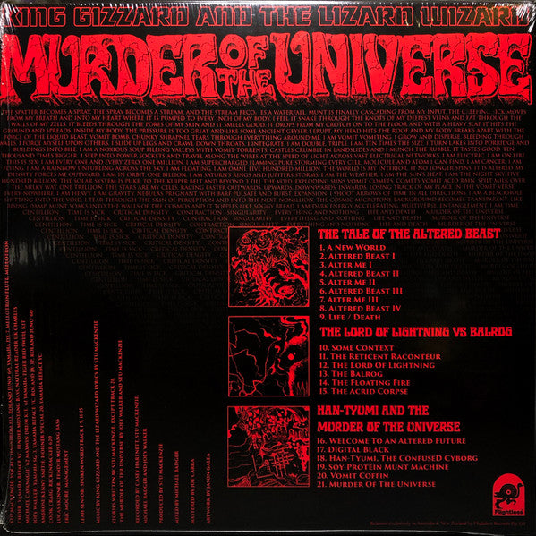 King Gizzard And The Lizard Wizard – Murder Of The Universe - New LP Record 2017 Flightless Australia Altered Beast Edition Vinyl, Book, Giant 24' x 24" Promo Poster, 2x Promo Stickers & Download - Psychedelic Rock / Garage Rock
