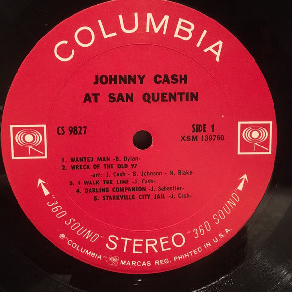 Johnny Cash - Johnny Cash At San Quentin - VG+ LP Record 1969 Columbia USA Original Vinyl - Country / Country Rock - Shuga Records