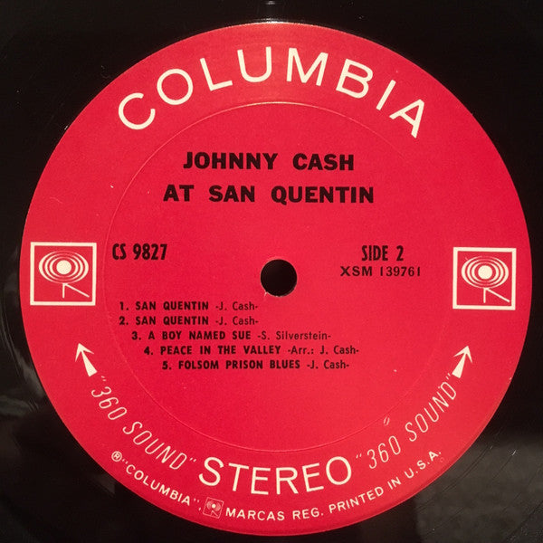 Johnny Cash - Johnny Cash At San Quentin - VG+ LP Record 1969 Columbia USA Original Vinyl - Country / Country Rock - Shuga Records