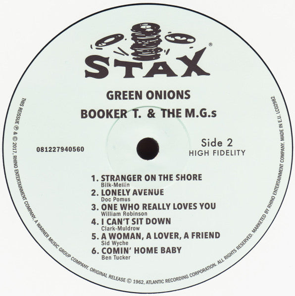Booker T. & The M.G.'s - Green Onions (1962) - New LP Record 2017 Stax Mono 180 gram Vinyl - Soul / Funk - Shuga Records
