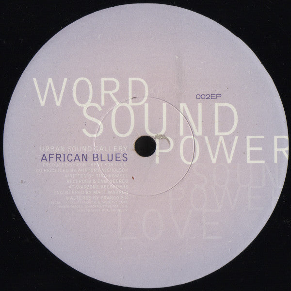 Urban Sound Gallery / African Blues (Ron Trent & Anthony Nicholson) - Word Sound Power - VG+ 12" Single Record 1998 Clairaudience USA Vinyl - Chicago House / Deep House - Shuga Records