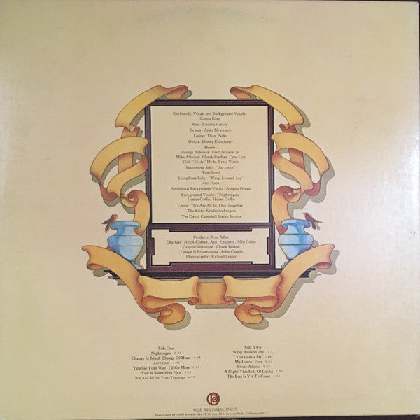 Carole King - WWrap Around Joy - Mint- LP Record 1974 Ode USA Original Press Gold Stamp Promo Vinyl - Pop Rock / Soft Rock / Folk Rock - Shuga Records