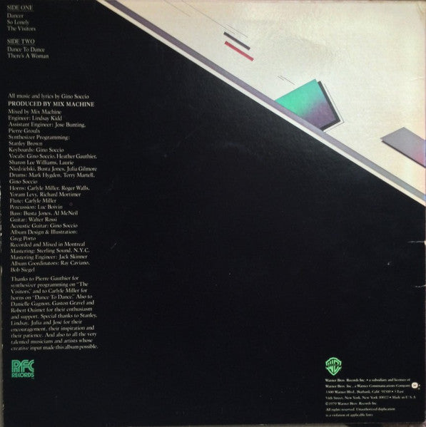 Gino Soccio - Outline - VG+ LP Record 1979 Warner RFC USA Original Vinyl - Disco / Funk - Shuga Records