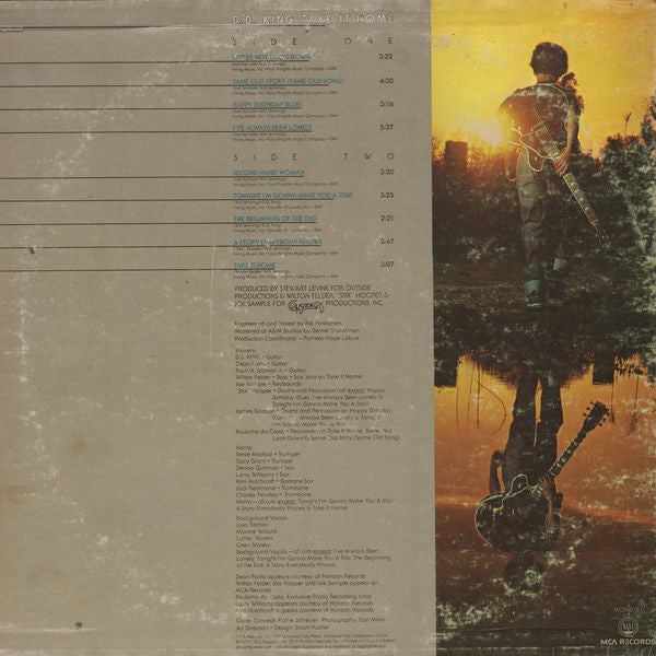 B.B. King – Take It Home - VG+ LP Record 1979 MCA USA Vinyl & Insert - Blues / Electric Blues / Rock