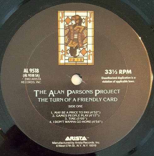 The Alan Parsons Project - The Turn Of A Friendly Card - Mint- LP Record 1980 Arista USA Original Vinyl - Prog Rock / Symphonic Rock - Shuga Records