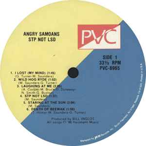Angry Samoans – STP Not LSD - Mint- LP Record 1988 PVC USA Vinyl Original - Punk / Hardcore / Folk Rock
