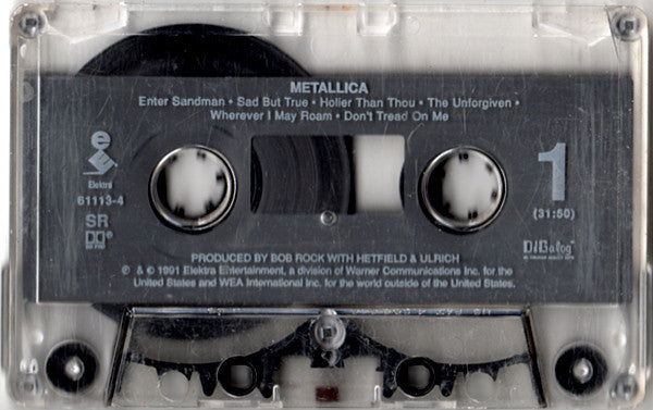 Metallica – Metallica - VG+ Cassette 1991 Elektra USA Tape - Rock / Heavy Metal