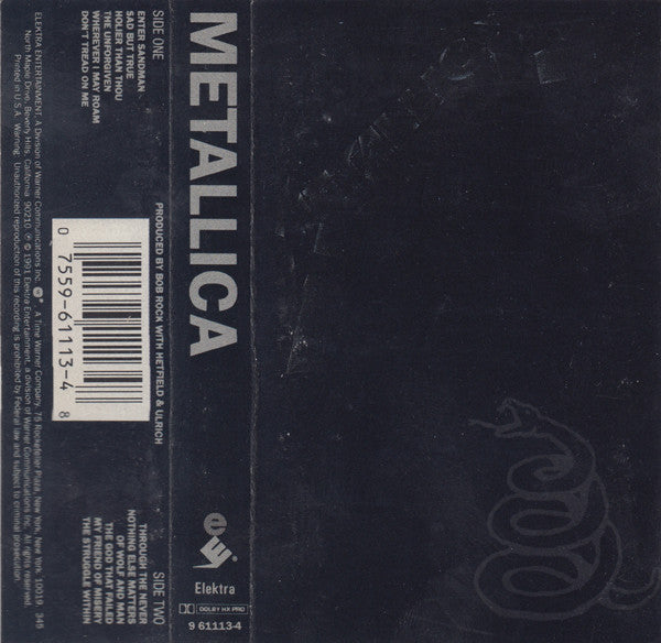Metallica – Metallica - VG+ Cassette 1991 Elektra USA Tape - Rock / Heavy Metal