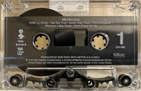Metallica - Metallica - VG+ Cassette 1991 Elektra USA Tape - Rock / Heavy Metal - Shuga Records