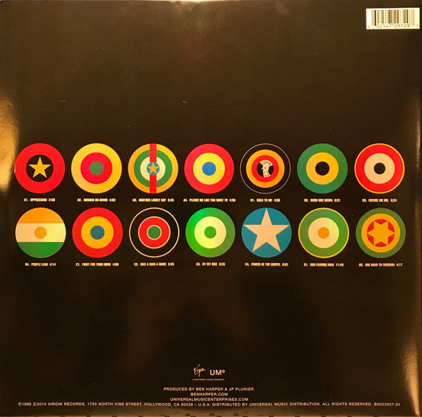 Ben Harper - Fight For Your Mind (1995) - New 2 LP Record 2015 Virgin Red & Green Vinyl - Rock / Blues Rock / Folk Rock - Shuga Records