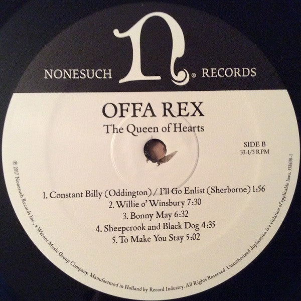 Offa Rex - The Queen Of Hearts - Mint- LP Record 2017 Nonesuch USA Vinyl & Insert - Rock / Folk Rock / Acoustic