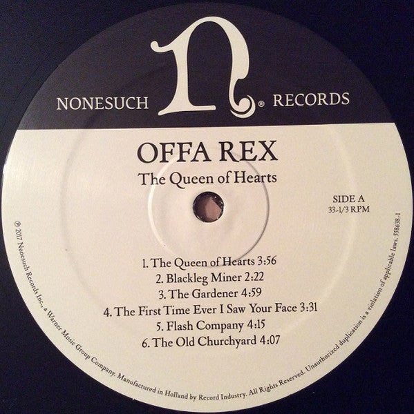 Offa Rex - The Queen Of Hearts - Mint- LP Record 2017 Nonesuch USA Vinyl & Insert - Rock / Folk Rock / Acoustic