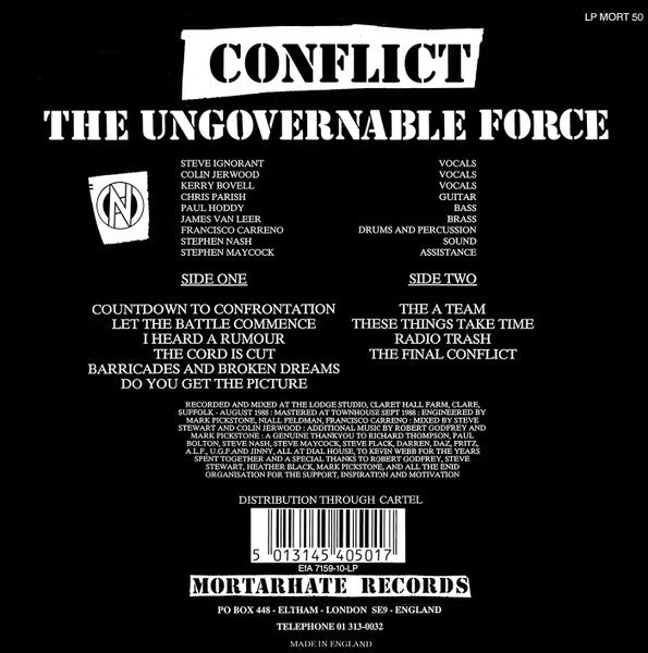 Conflict - The Final Conflict - Mint- LP Record 1988 Mortarhate UK/France Vinyl - Rock / Punk Rock - Shuga Records