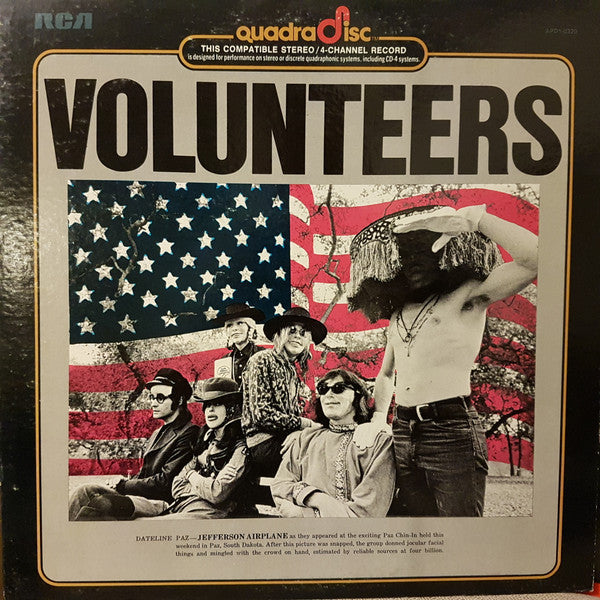 Jefferson Airplane - Volunteers - VG+ LP Record 1973 RCA USA Quadraphonic Vinyl - Psychedelic Rock / Classic Rock - Shuga Records
