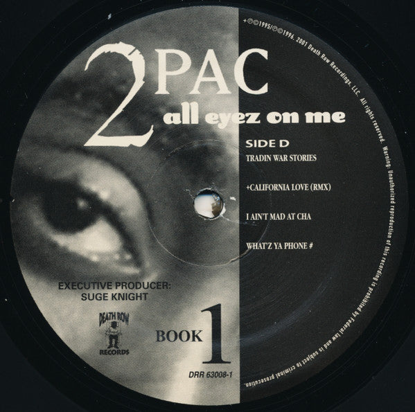 2Pac - All Eyez On Me (1996) - VG+ 4 LP Record 2001 Death Row USA RARE Vinyl - Hip Hop / G-Funk - Shuga Records