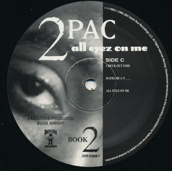 2Pac - All Eyez On Me (1996) - VG+ 4 LP Record 2001 Death Row USA RARE Vinyl - Hip Hop / G-Funk - Shuga Records