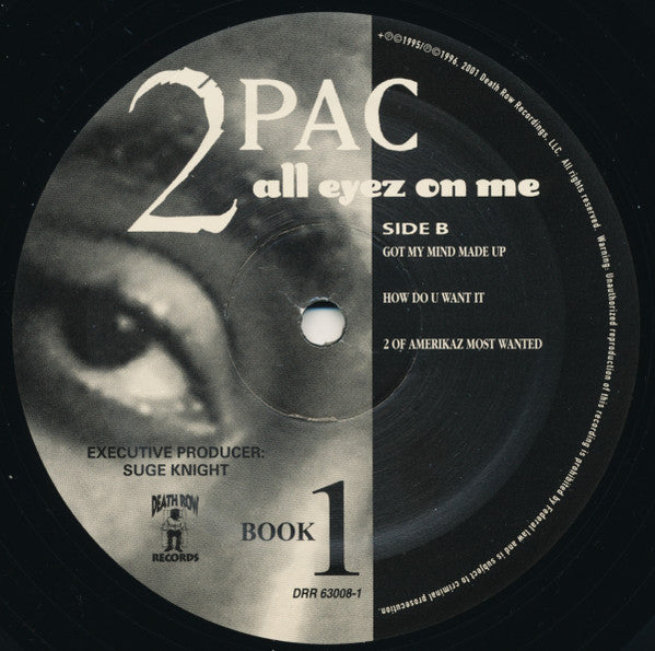 2Pac - All Eyez On Me (1996) - VG+ 4 LP Record 2001 Death Row USA RARE Vinyl - Hip Hop / G-Funk - Shuga Records